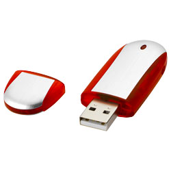 Oválné USB červená