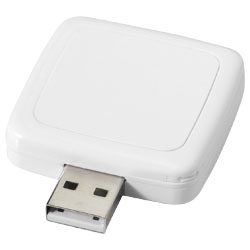 Otočné Obdelníkové USB bílá