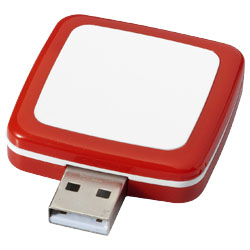 Otočné Obdelníkové USB červená