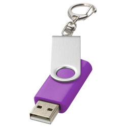 Rotační USB s klíčenkou fialová
