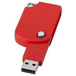 Otočné Čtvercové USB červená